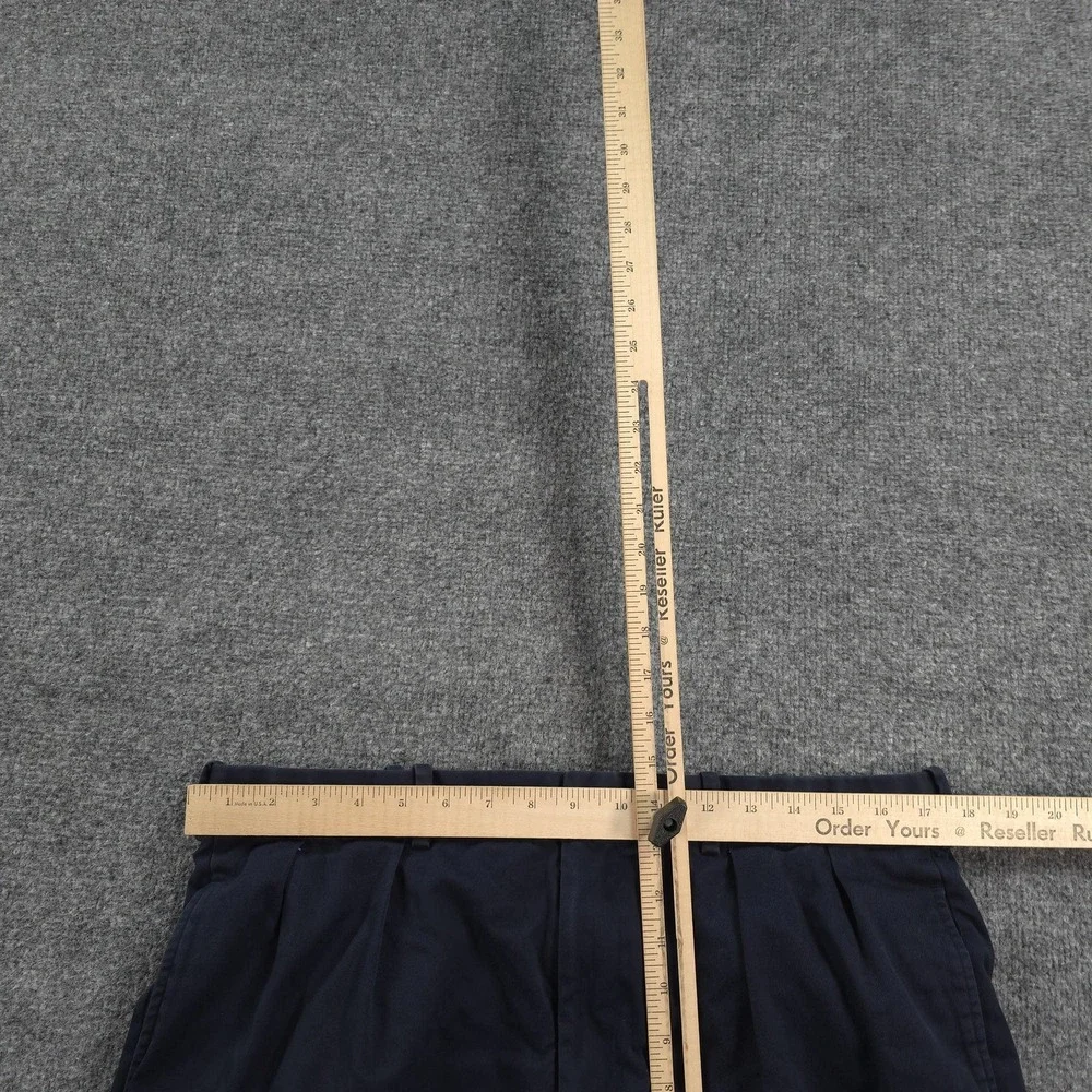 Vintage Polo Ralph Lauren Pants Mens 35x32 Blue Pleated Chino Cotton Dress